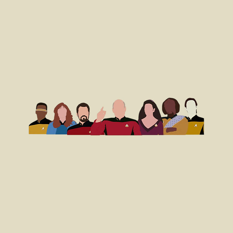 Crew of the USS Enterprise Playful T-Shirt
