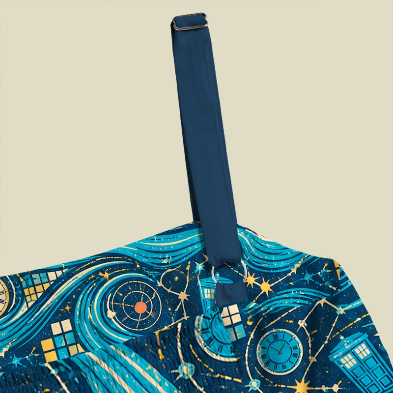 Cosmic Time‑Travel Galaxy Playful Maxi Dress