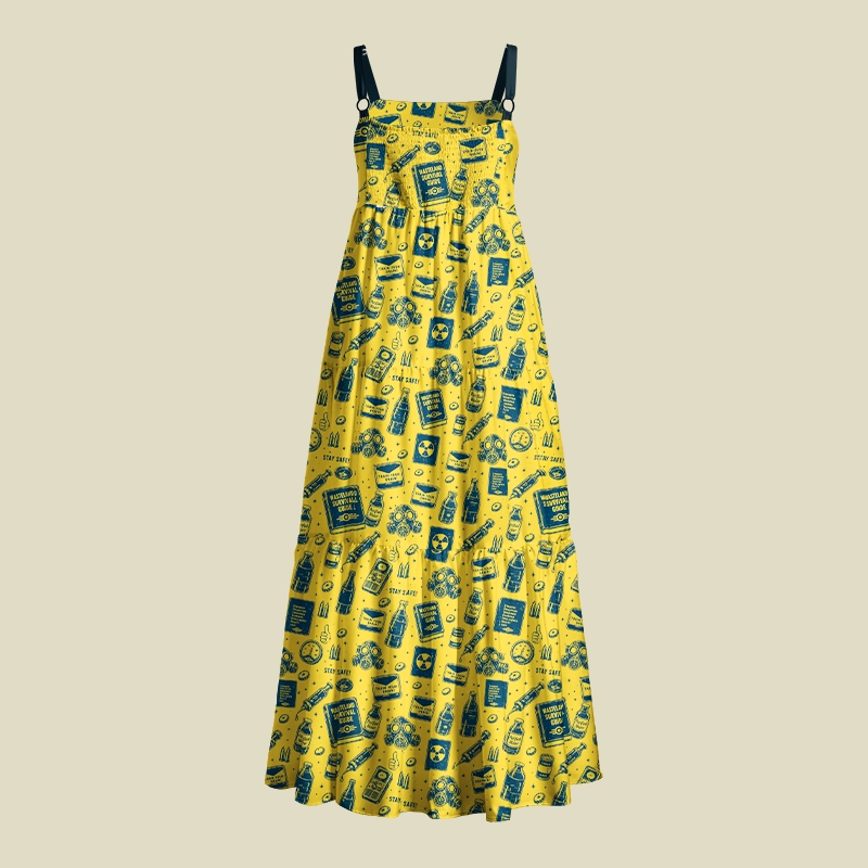 Retro Laboratory Science Vibes Playful Maxi Dress