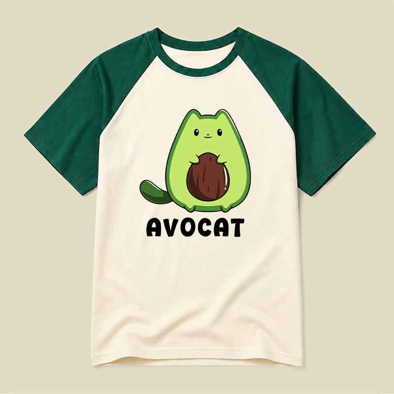 Cute Avocat Raglan T-shirt