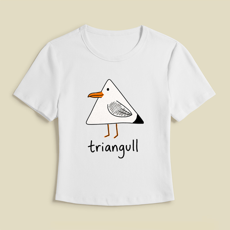 Triangull Funny Geometry Cute Triangle Seagull Bird Geek Baby Tee