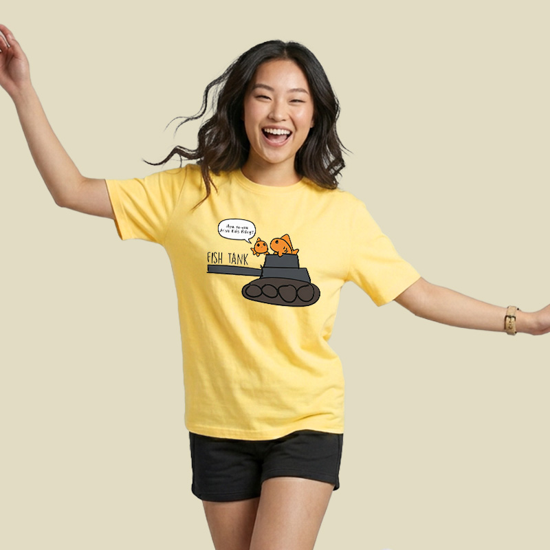 Fish Tank How Do You Drive This Thing Playful T-Shirt