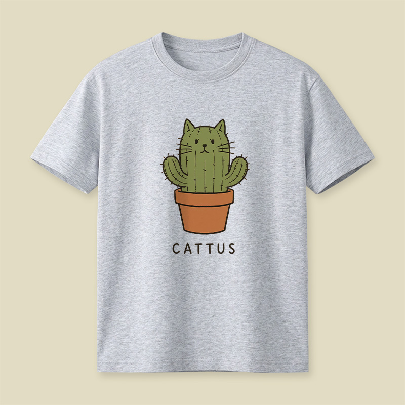 Cattus Cactus Cat Playful T-Shirt
