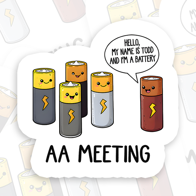 AA MEETING Playful Sticker