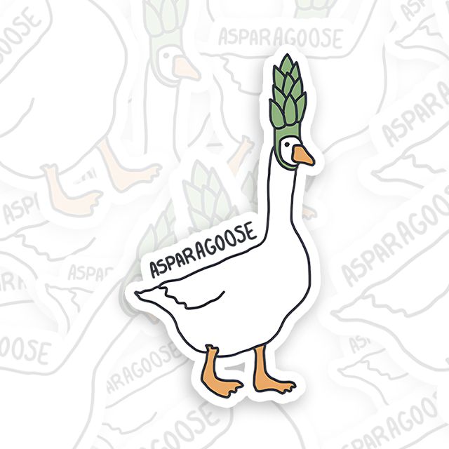 Asparagoose Playful Sticker