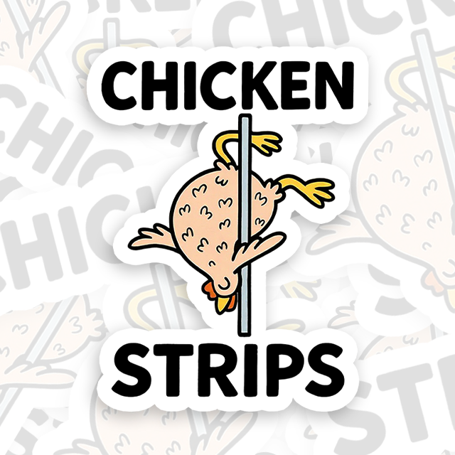 Chicken Strips Meme Playful Sticker