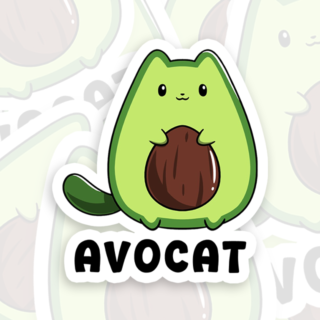 Cute Avocat Playful Sticker