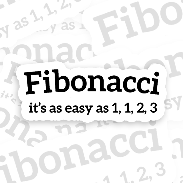 Fibonacci Funny Quote Playful Sticker