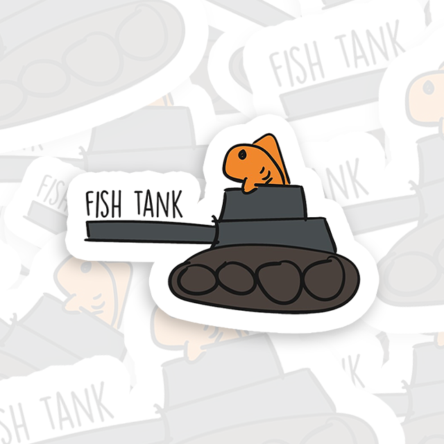 Fish Tank Playful Sticker