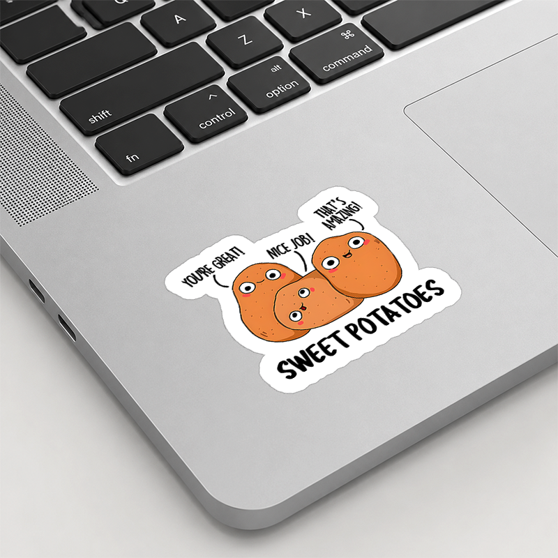 Sweet Potatoes Funny Vegetable Puns Playful Sticker
