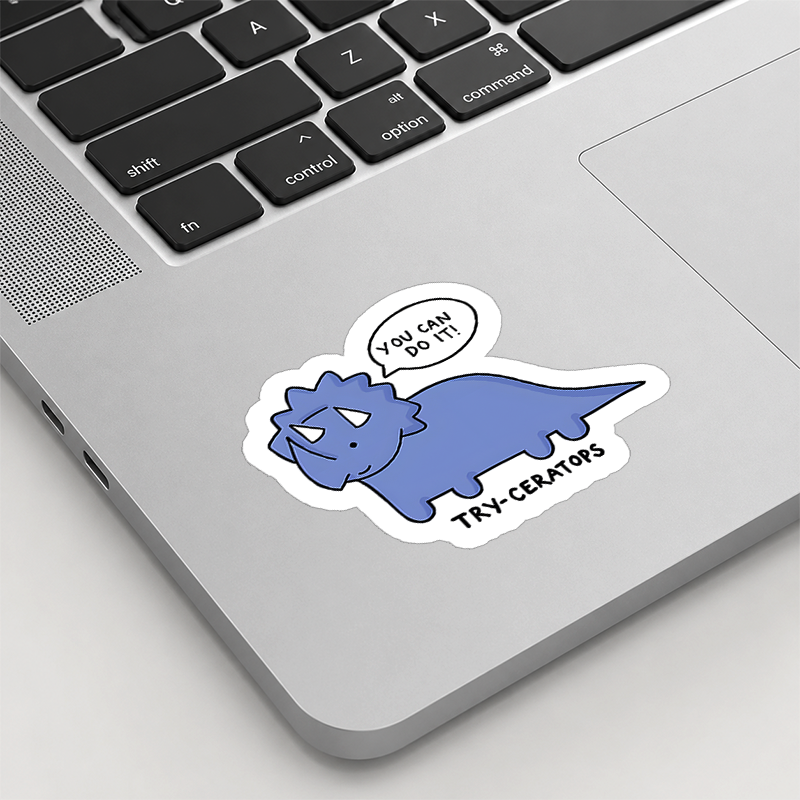 Try-ceratops Playful Sticker