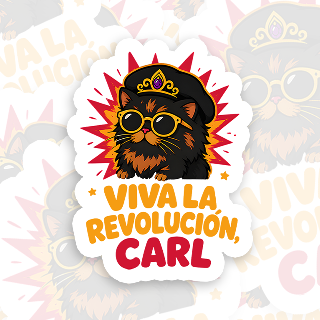 Viva La Revolucion Carl Playful Sticker