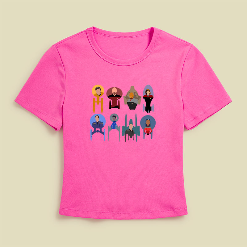 Trek Ships Captains Geek Baby Tee