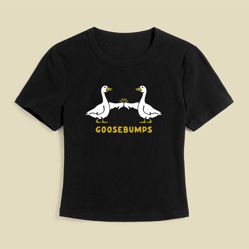 Goosebumps Geese Pun Geek Baby Tee