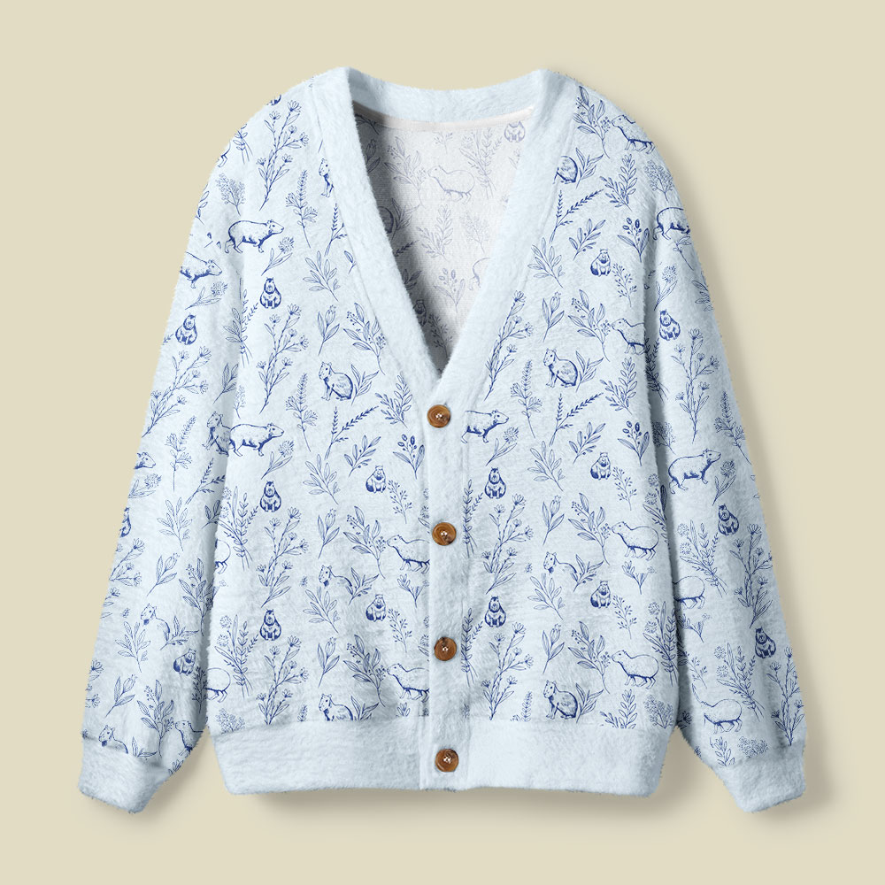 Capybara Ugly Cardigan Sweater