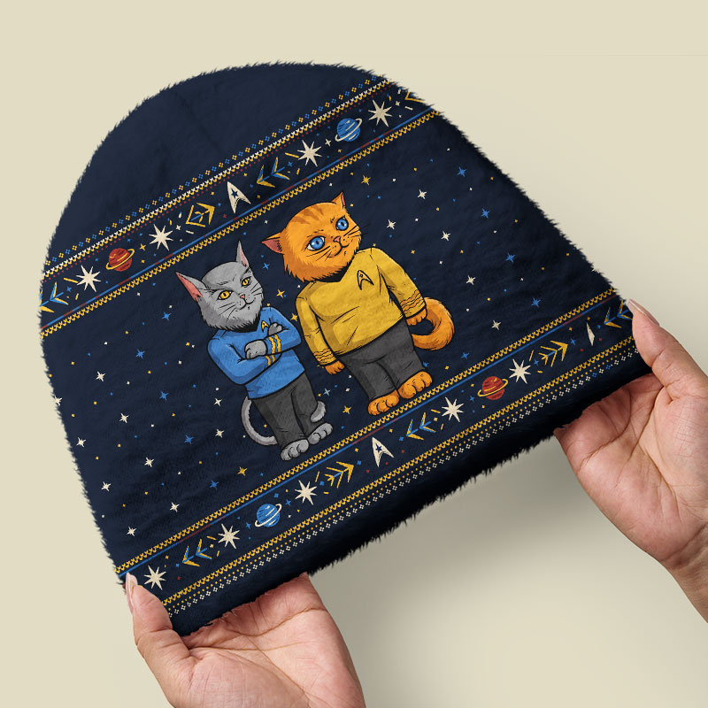 Cats Trek Fuzzy Beanie