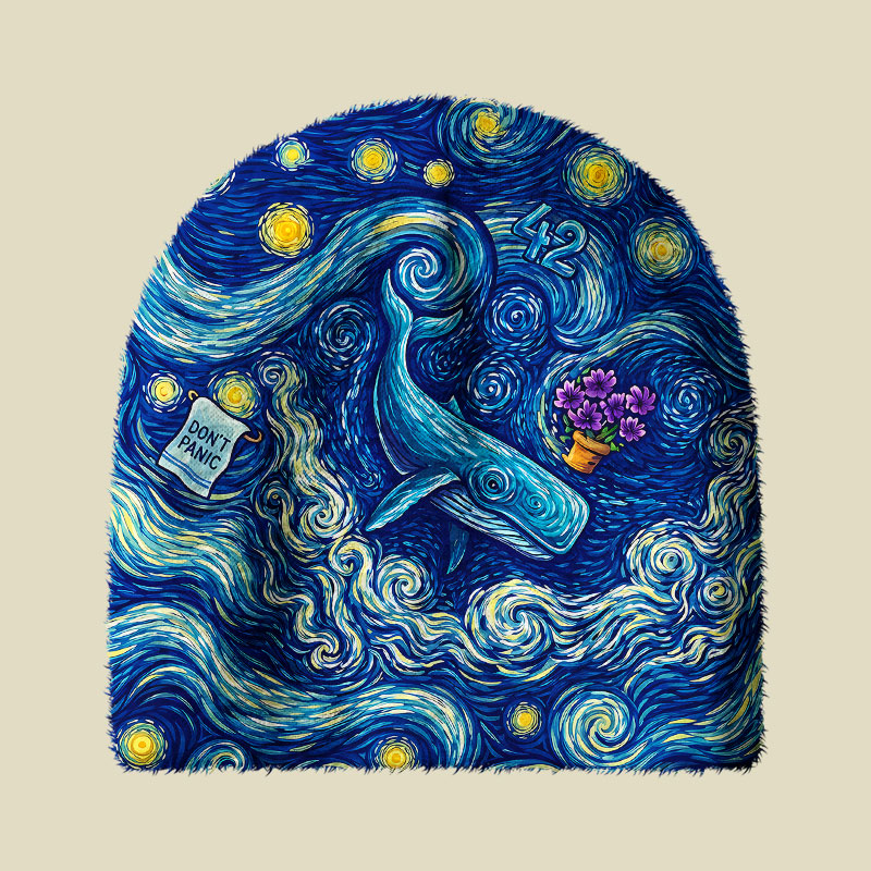 Ultimate Answer To The Universe Art Pattern Fuzzy Beanie