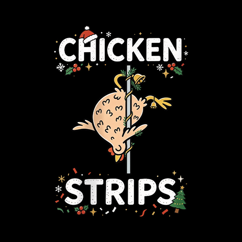 Chicken Strips Meme Christmas Playful T-Shirt