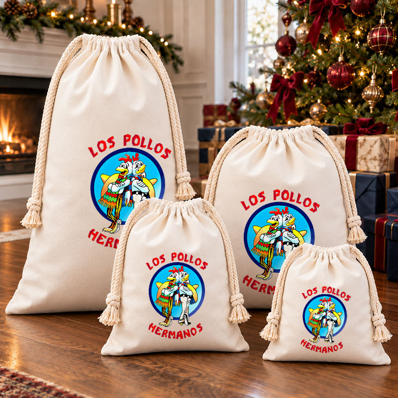 Los Pollos Hermanos Christmas Drawstring Gift Bag