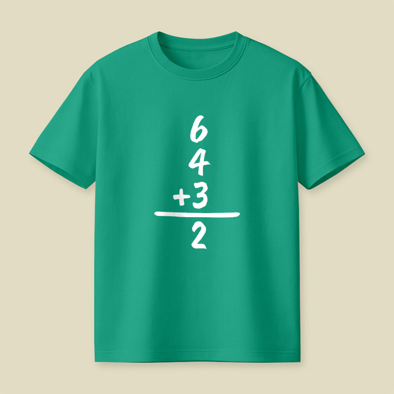6 4 3 2 Funny Baseball Math Playful T-Shirt
