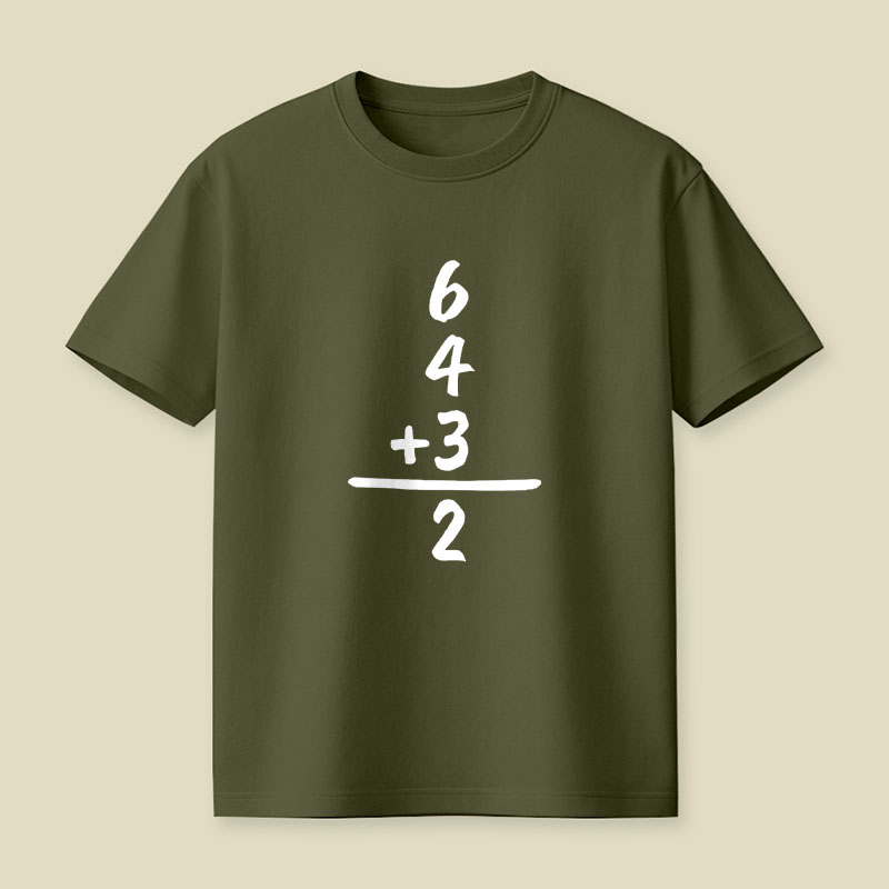 6 4 3 2 Funny Baseball Math Playful T-Shirt