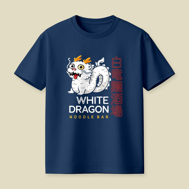 White Dragon Playful T-Shirt