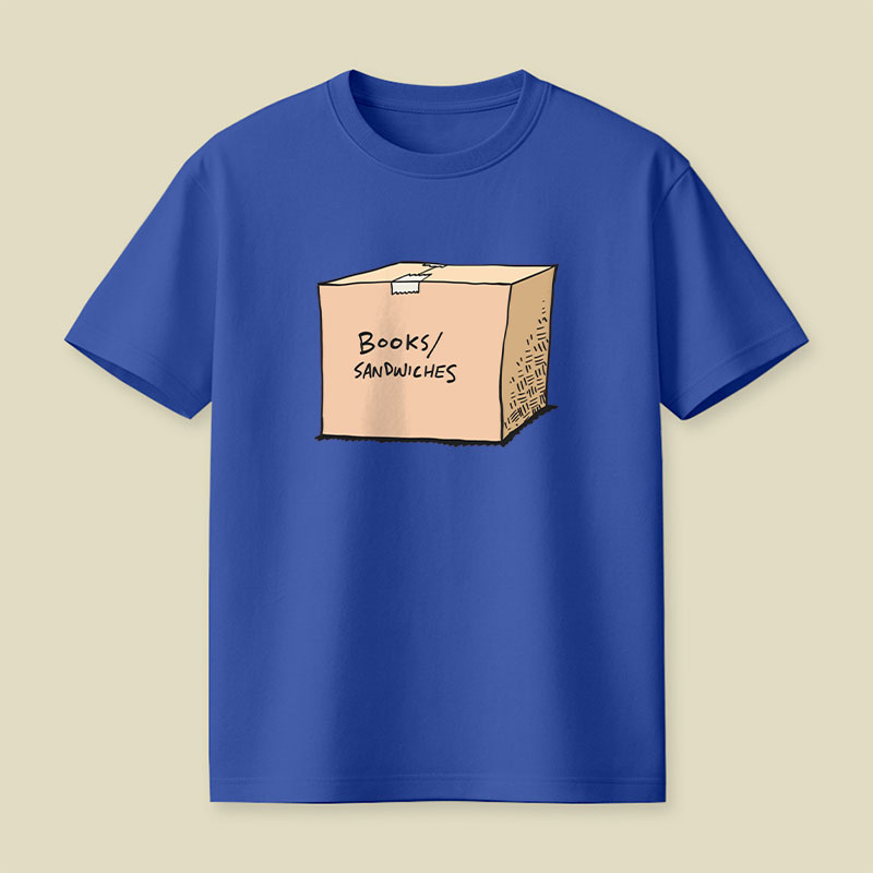 A Box Of Books Sandwiches Playful T-Shirt