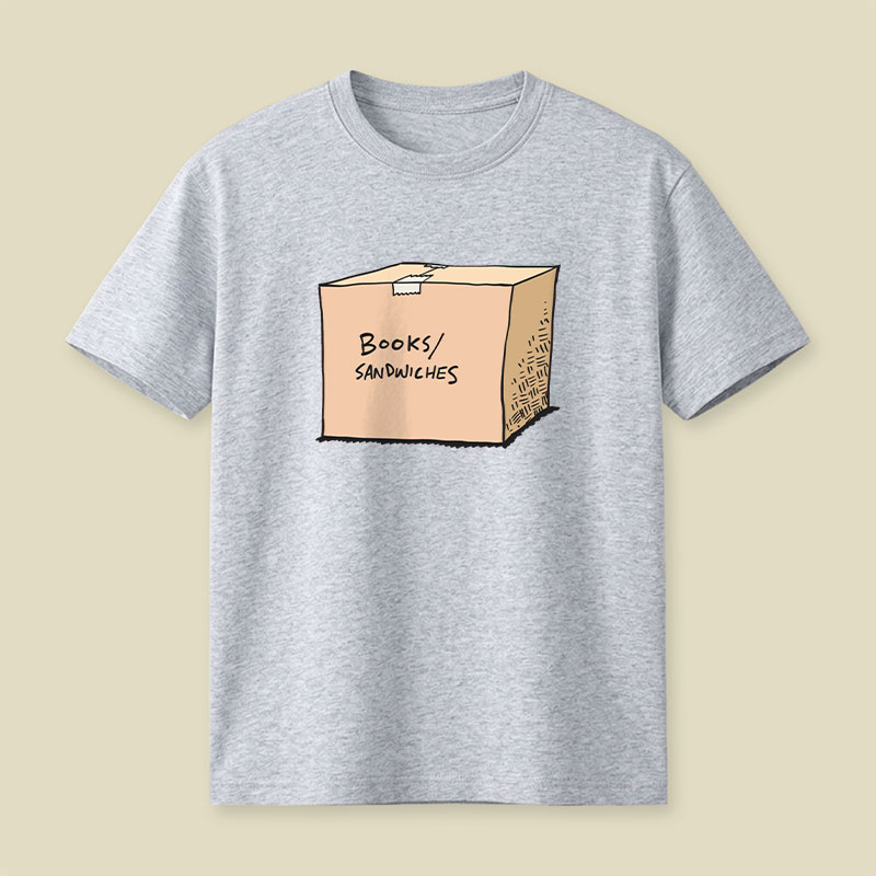A Box Of Books Sandwiches Playful T-Shirt