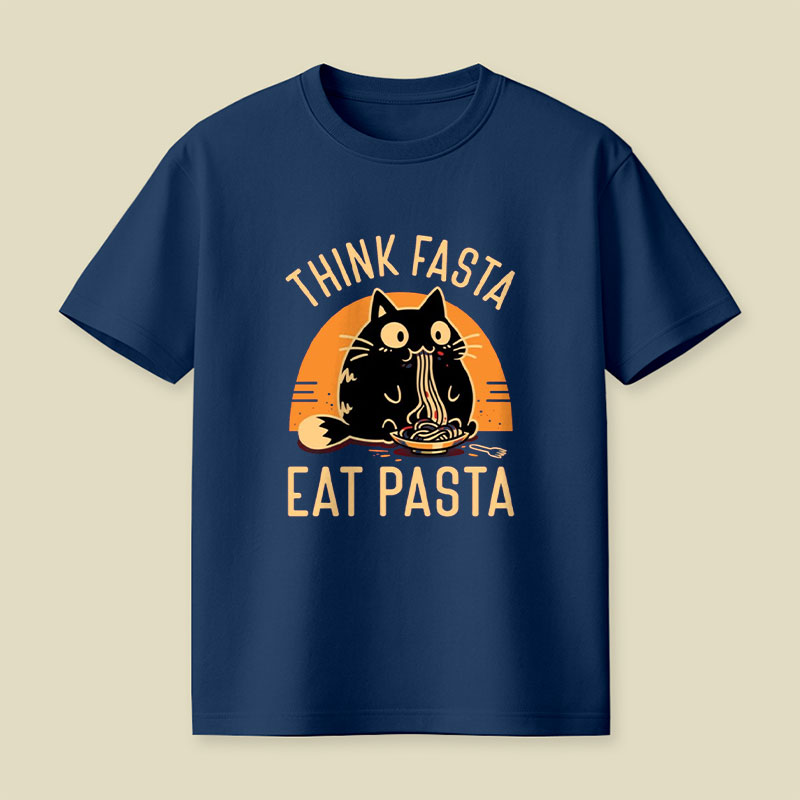 Think Fasta Eat Pasta Playful T-Shirt