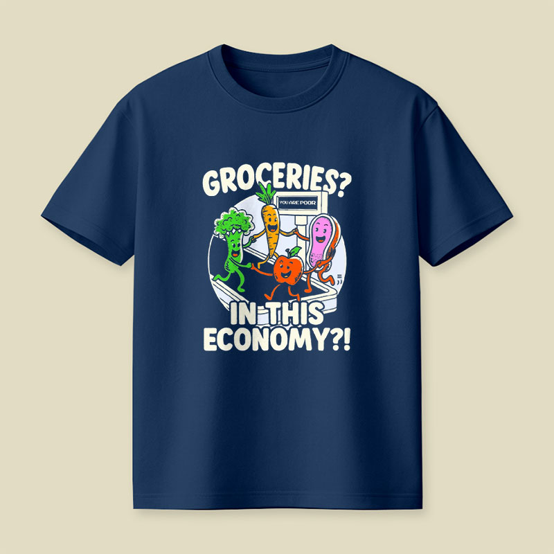 Groceries Black Playful T-Shirt