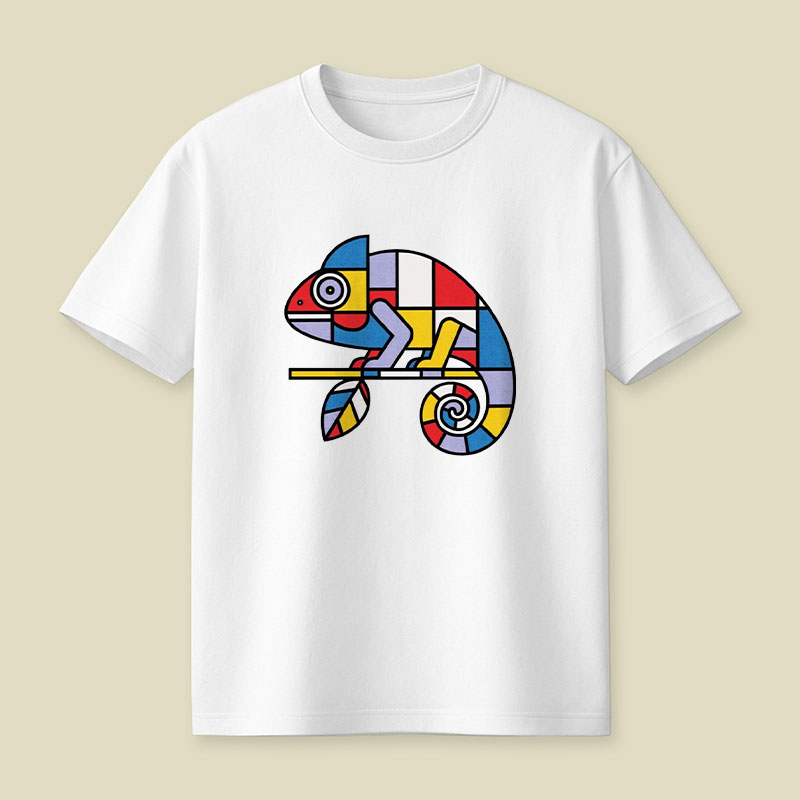 Mondrian Mimic Playful T-Shirt
