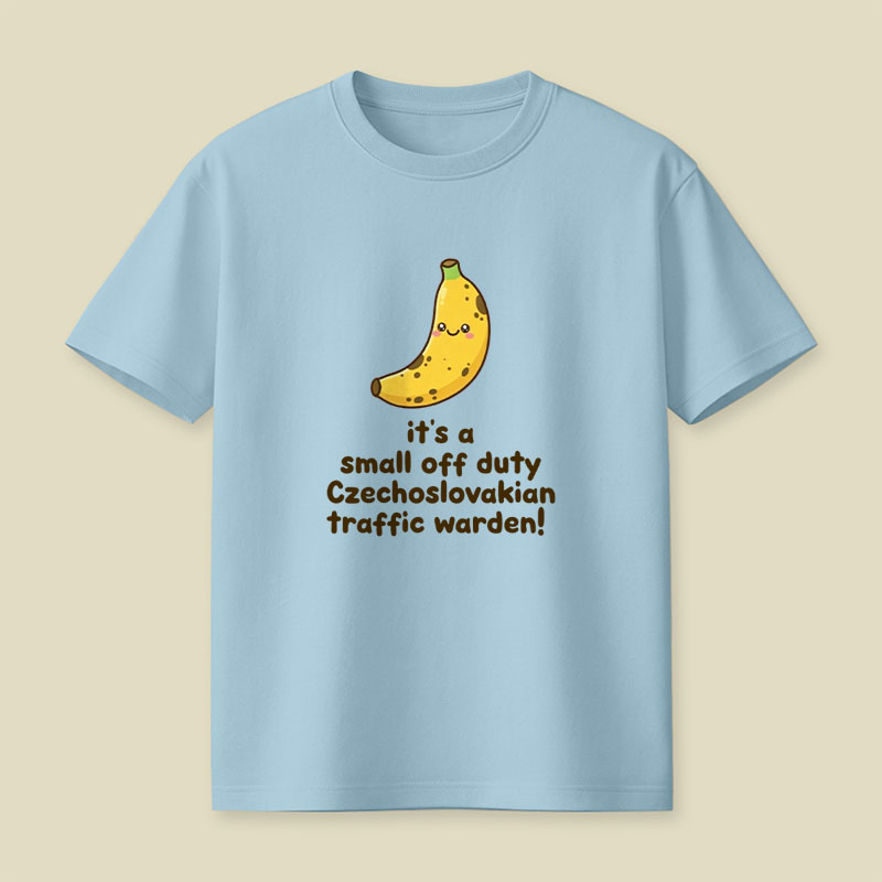 Small Off Duty Traffic Warden Banana Playful T-Shirt