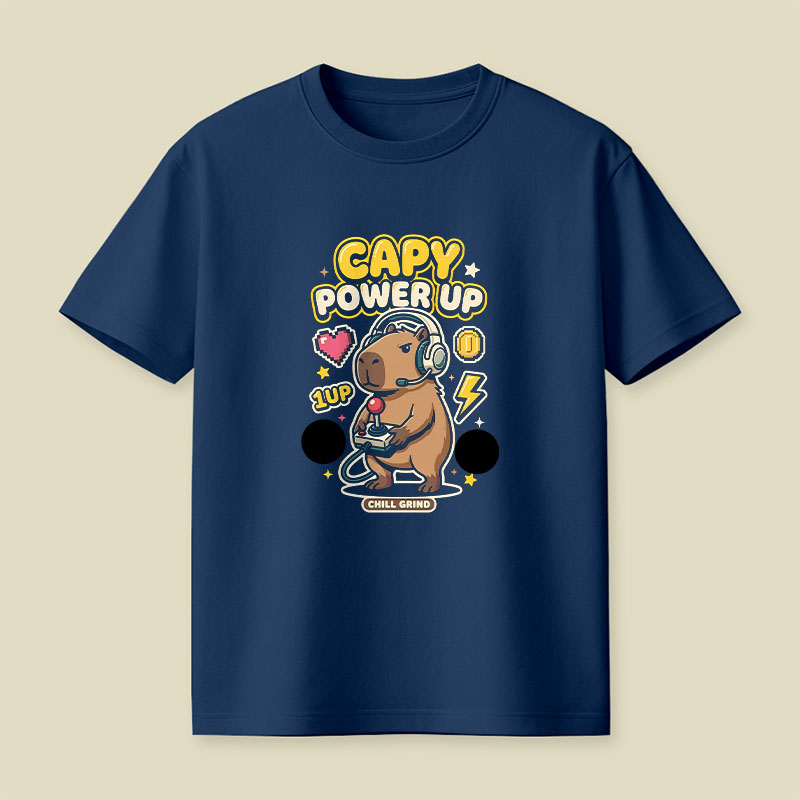 Gamer Capybara Playful T-Shirt