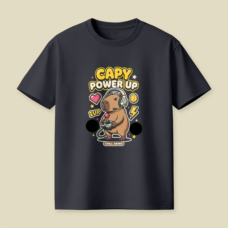Gamer Capybara Playful T-Shirt