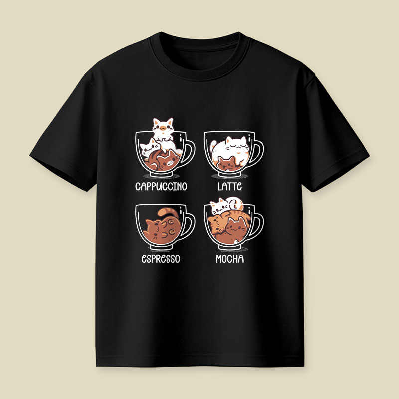 Cat Coffee Guide Playful T-Shirt
