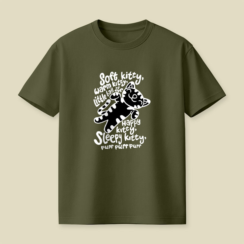 Soft Kitty Warm Kitty Little Ball Of Fur Playful T-Shirt