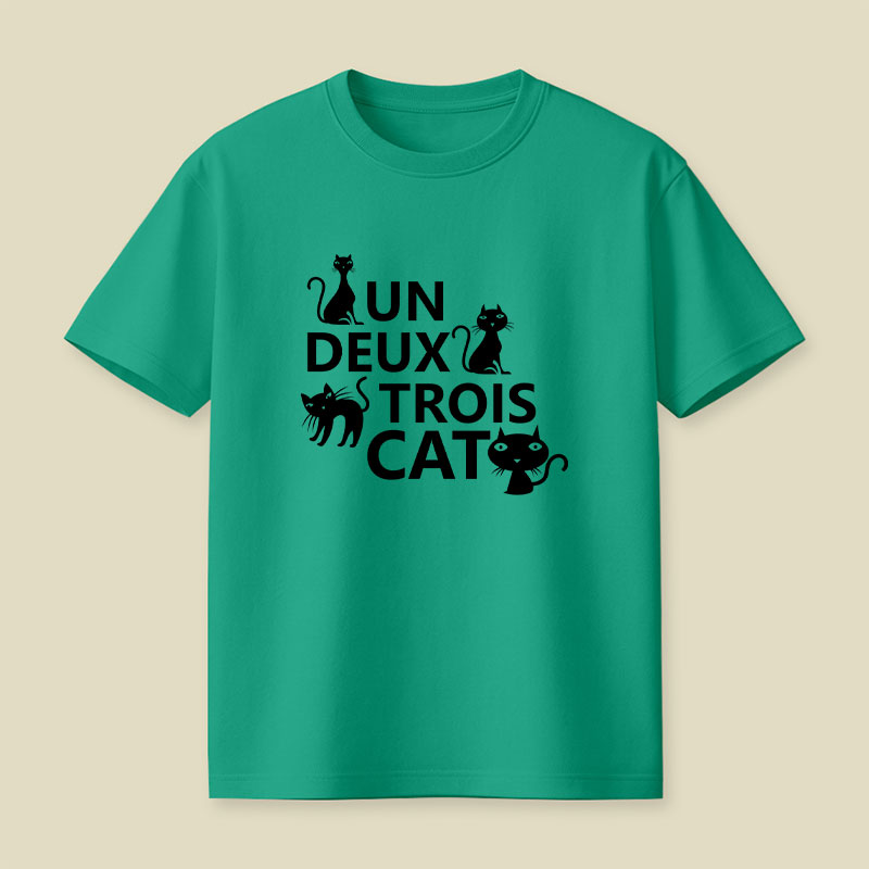 Un Deux Trois Cat Playful T-Shirt
