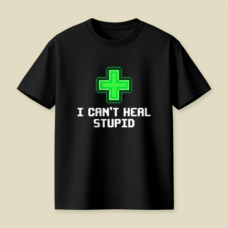 Green Pixel Health Cross Playful T-Shirt