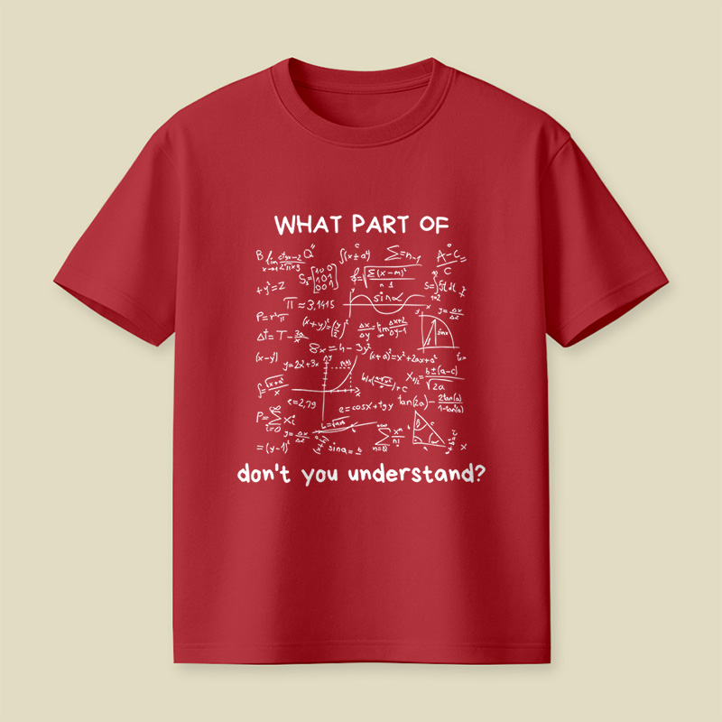 What Part Of Do Not You Understand Funny Math Lover Humor Nerdy Geek Playful T-Shirt