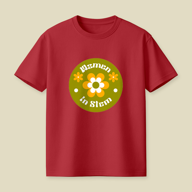 Women In Stem Groovy Playful T-Shirt