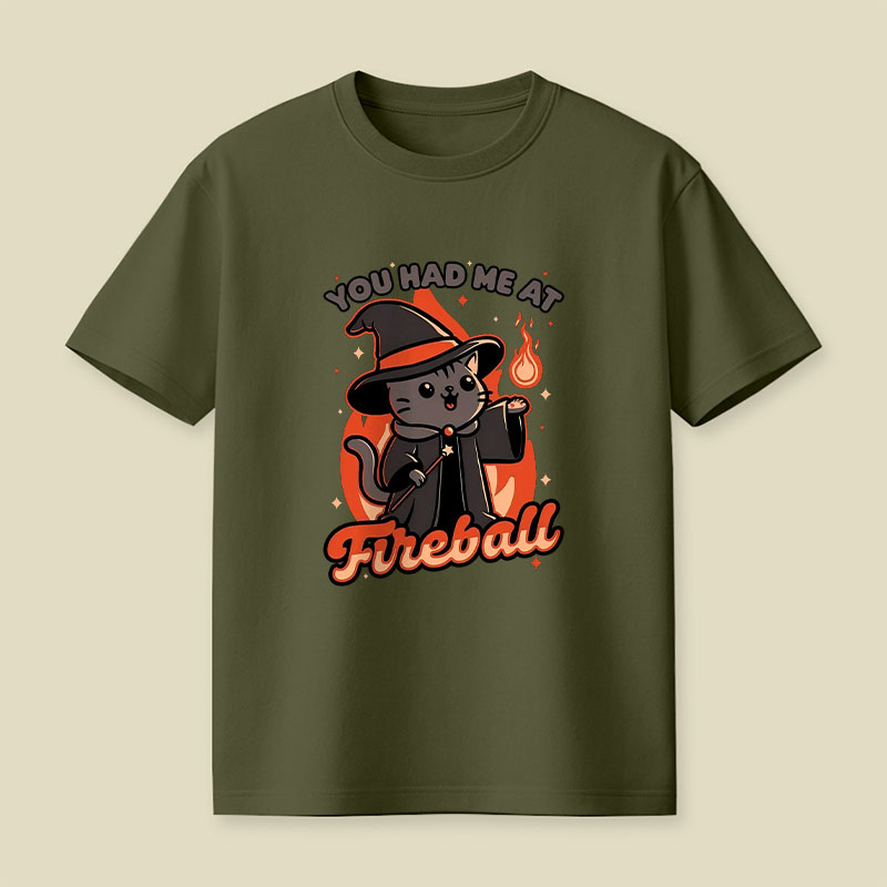 Magical Fireball Cat Playful T-Shirt
