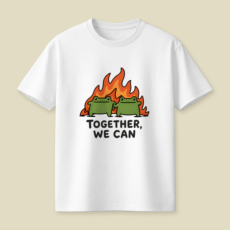 Together We Can Frogs On Fire Playful T-Shirt