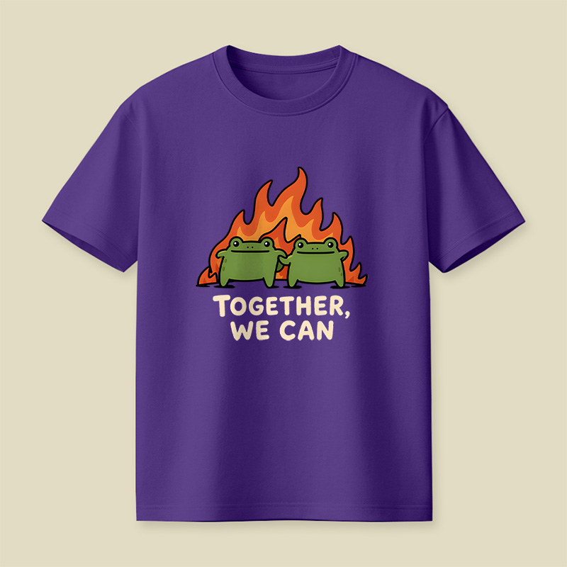 Together We Can Frogs On Fire Playful T-Shirt