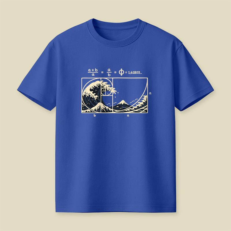 The Great Wave Golden Ratio Math Playful T-Shirt