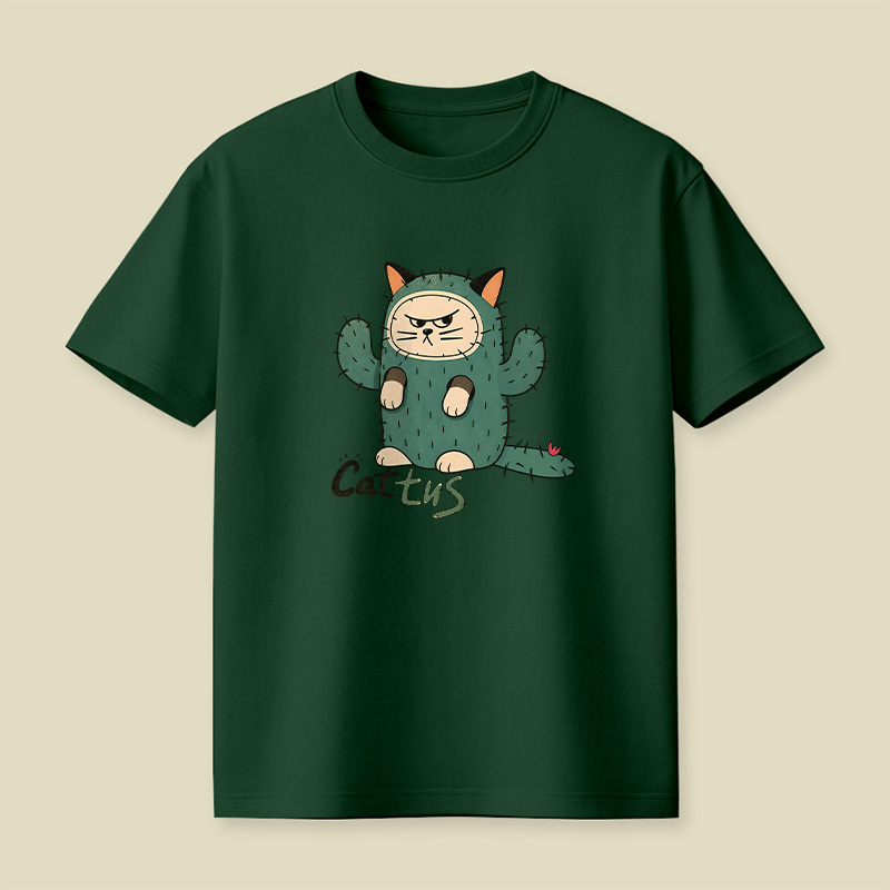 Cattus Cactus Cat Playful T-Shirt
