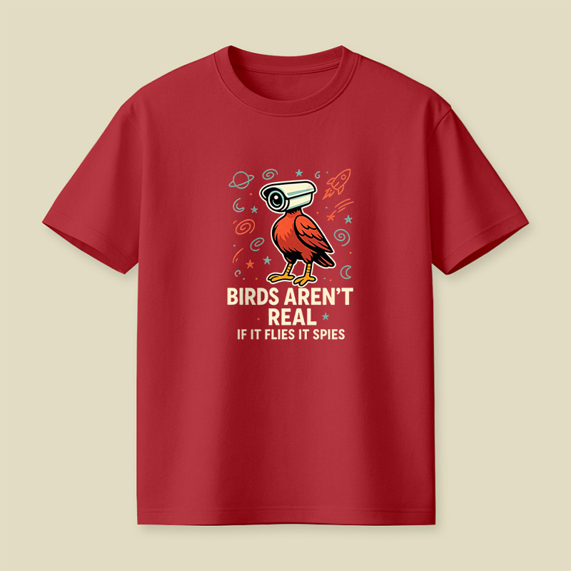 Birds Are Not Real Conspiracy Playful T-Shirt
