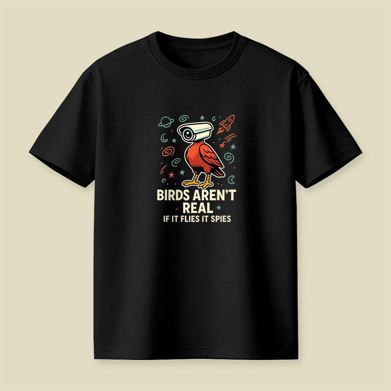 Birds Are Not Real Conspiracy Playful T-Shirt
