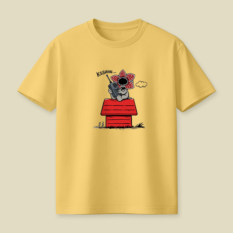 Demogorgon On Doghouse Stranger Things Playful T-Shirt