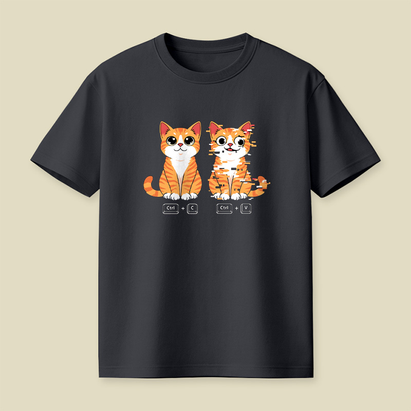 Ctrl C Ctrl V Cat Playful T-Shirt