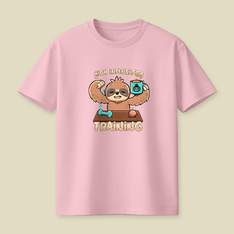 High Intensitea Training Sloth Playful T-Shirt